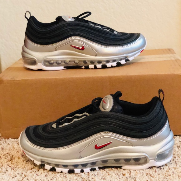 air max 97 silver black